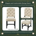 thumbnail image 3 of Harper & Bright Designs Retro Dining Chairs Set of 4, Wood Upholstered Chairs for Dining Room and Living Room, Espresso, 3 of 10