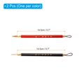 thumbnail image 2 of Uxcell Chinese Calligraphy Brushes Watercolor Ink Painting Writing Drawing Wood Handle for Beginners Mix Color 2 Pack, 2 of 5