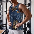 thumbnail image 5 of KLL Mystical Underwater Coral Scene Print Men's Muscle Gym Workout Stringer Tank Tops Bodybuilding Fitness T-Shirts Tank Tops Men-3X-Large, 5 of 7