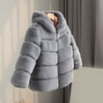 thumbnail image 2 of Lkhaha Toddler Girl Jacket Warm Thicken Solid Long Sleeve Hooded Kids Outerwear Jackets Size 7-8 Years, 2 of 3