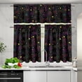 thumbnail image 2 of Yuyamidu Spider Web Kitchen Curtains and Valances 3 Panel Set Thicken Blackout Curtains for Bedroom Easy to Install Drapes Treatment Tier Curtain for Living Room, 2 of 5