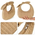 thumbnail image 3 of Bolso con asa tejida, bolso práctico, bolsa de almacenamiento portátil para mujer, bolso de playa, 3 of 5