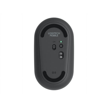 Logitech - Pebble i345 Bluetooth Optical Ambidextrous Mouse for iPad - Graphite