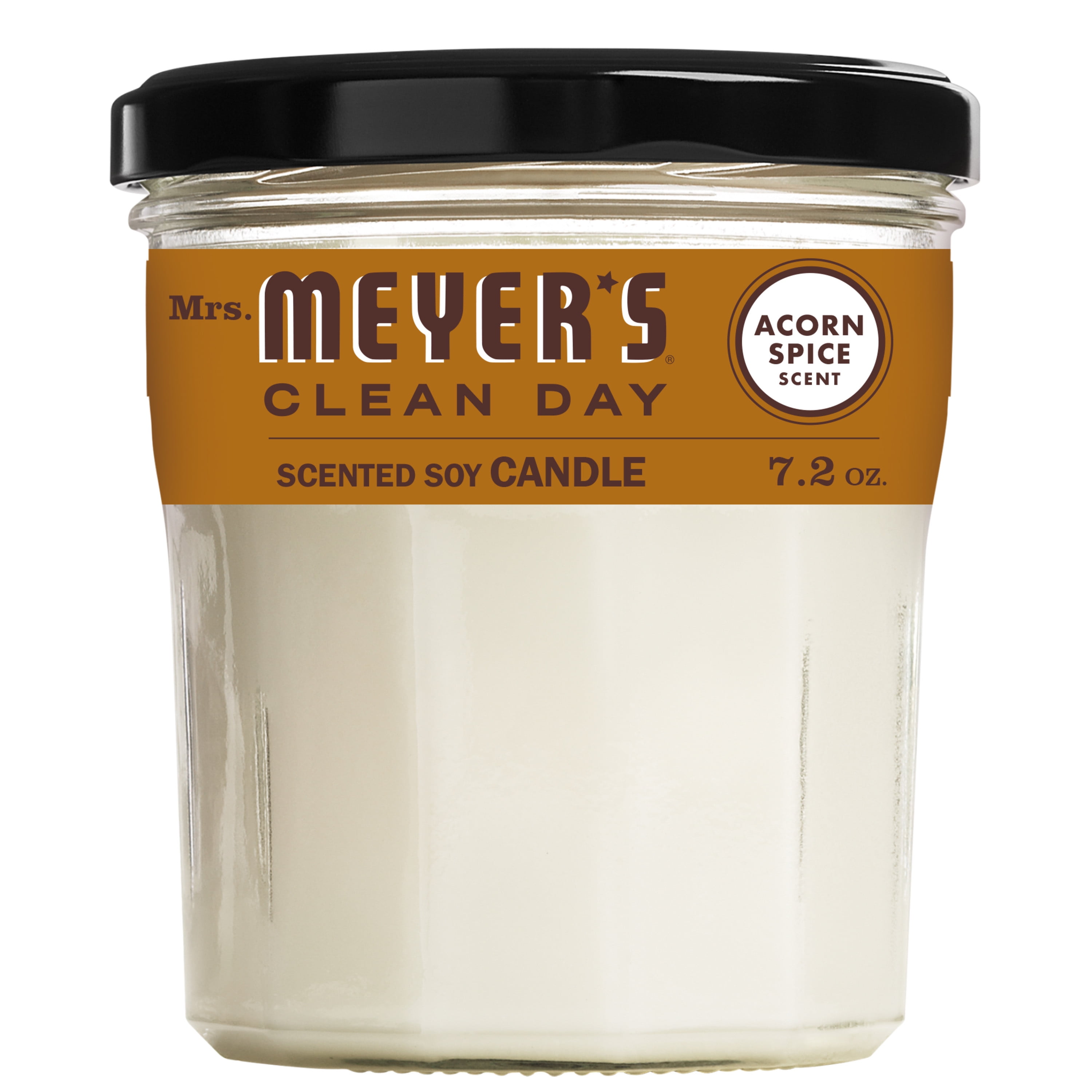 Mrs. Meyer's Clean Day Scented Soy Candle, Acorn Spice Scent, 7.2 Ounce