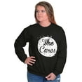 thumbnail image 3 of Who Cares Pretty Inspiring Sarcastic Women Plus Size Crewneck Sweatshirt Brisco Brands 5X, 3 of 5