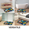 thumbnail image 5 of 1pc Colorful Fish in the Sea Absorbent Non-Slip Bathroom Thickened Flannel Rug Decor,Soft,Quick Drying,Suitable For Indoor/outdoor Use,Bathrooms,Bedrooms,Kitchens,Terrace,Laundry Rooms,16"x24", 5 of 9