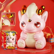 Kids Money Saving Jar - Plastic Piggy Bank with Lock & Key, Dragon-Shaped Coin Bank for Children, Educational Savings Toy for Ages 3 , Room Decor Gift