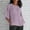 Purple, variant on Ruimatai Women's Summer Cotton Loose Shirt Blouse Cropped Sleeves Round Neck Casual Comfortable Fashion Top Breathable Lightweight T-Shirt