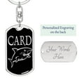 thumbnail image 2 of Card Shark Keychain Dog Tag Stainless Steel or 18k Gold, 2 of 16