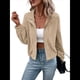 thumbnail image 3 of Chaqueta Ligera de para Mujer, de Larga, con Cremallera y Botones A Presión, para Otoño. Albaricoque XL, 3 of 10