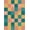 Multicolor Coral Teal Yellow, Pattern 1, variant on ODIKA 8'x10' Washable Area Rug Durable, Non-Slip Bedside Whimsical Alternating Geometric Block Cheerful Hopscotch for Living Room, Under Sectional, Family