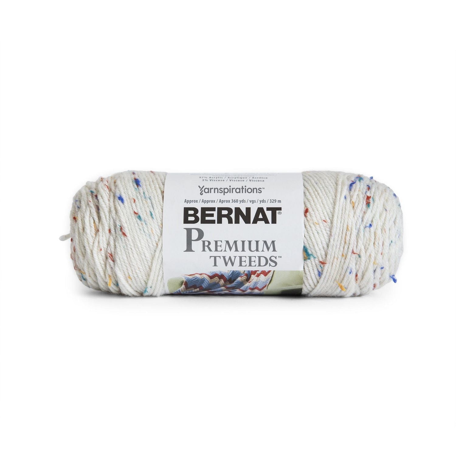 Bernat® Premium Tweeds™ Yarn, Blended Fiber #4 Medium, 7oz/198g, 360 Yards, Blended Fiber #4 Medium Yarn