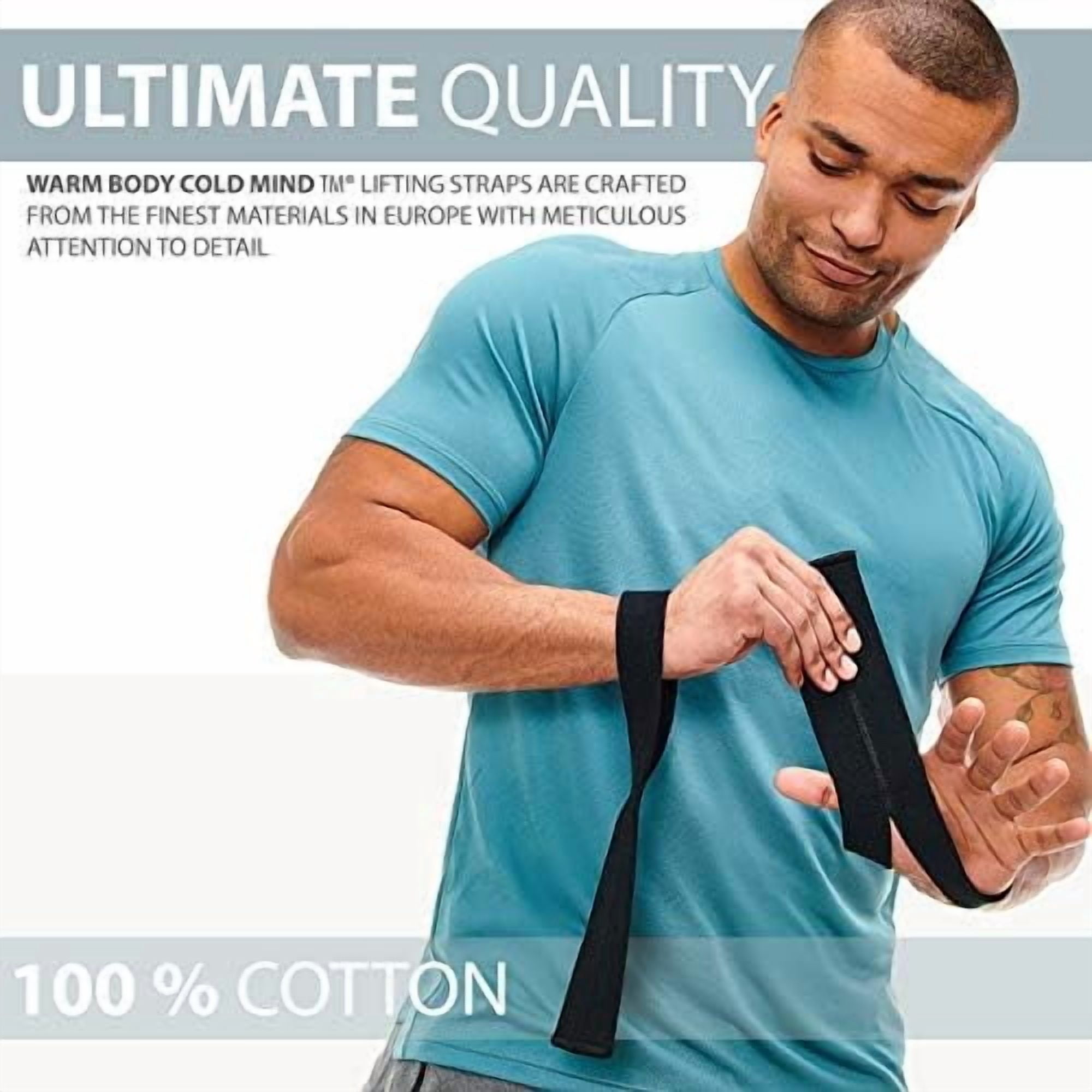 YNGLLC V1 Lifting Wrist Straps for Olympic Weightlifting - Rated at 660 lb - Hand Wraps for Powerlifting, Weight Lifting, Bodybuilding Functional/Cross Training, Deadlift Gym Bar, Cotton