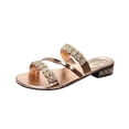 thumbnail image 1 of Low Heel Shoes for Women Plus Size Block Heel Backless Slippers for Outdoor Beach Summer Spring, 1 of 9
