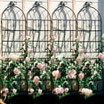 thumbnail image 3 of 4 Pack Large Garden Trellis 71" H x 19.7" W Heavy Duty Rustproof Black Iron Plant Trellis for Potted Plant Support Metal Climbing Rose Trellis Vine Vegetable Cucumber, 3 of 10