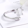thumbnail image 4 of Sterling Silver Fox Ring For Women Animal Zodiac Jewelry Electroplated Ring Gift For Her Fashion Cute Ring Gift, 4 of 4