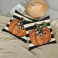 thumbnail image 6 of Fall Pillow Covers 18x18 Set of 2 Pumpkin Maple Leaves and Stripes Fall Decor Pillowcase Linen Autumn Thanksgiving Decorative Outdoor Throw Pillow Covers Farmhouse Cushion Case for Couch Home, 6 of 6