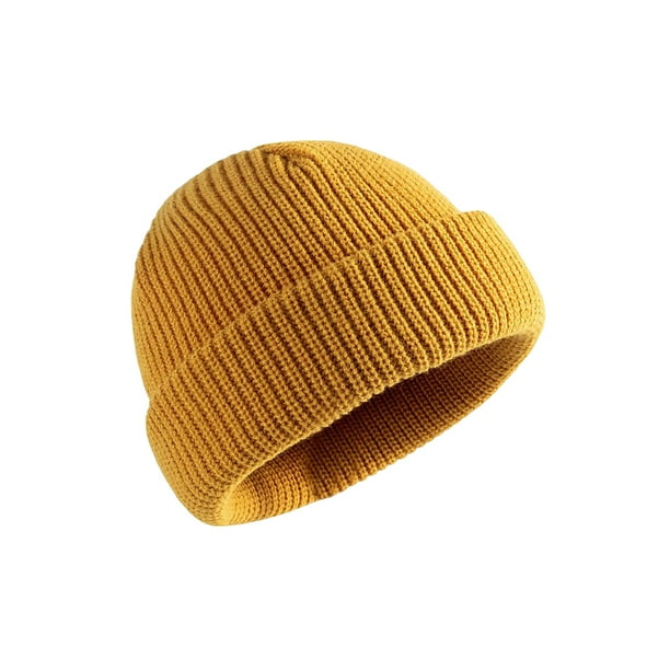 Sonducket Gorro de punto elástico invierno Unisex deportes al aire libre senderismo Camping nieve esquí gorra térmica Casual sombreros mujer Sombreros Amarillo oscuro Sonducket AP013203-02