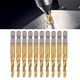 thumbnail image 4 of Brocas para machos de roscar hexagonales brocas para machos de roscar de vástago cuadrado 10 piezas Recubrimiento de Ti Alta dureza para acero al carbono Aleación de aluminio ANGGREK Otros, 4 of 8