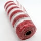 thumbnail image 4 of Cinta navideña Red de embalaje Red de rayas rojas y blancas Malla Decoración de Pascua Pantalla dorada Red de embalaje de flores, 4 of 5