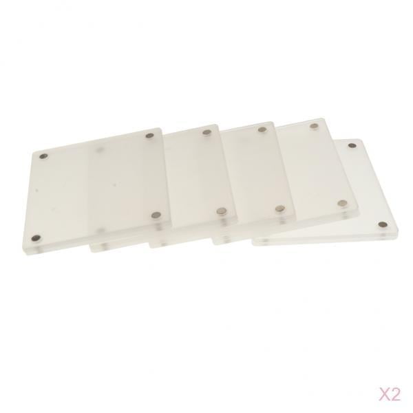 10pcs Tenedor de Acrílico de Exhibición de Refrigerador Mco de Imán Sunnimix Mini marco de fotos de acrílico