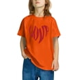 thumbnail image 4 of FamilyThread Children's Summer Crewneck Short Sleeve T Shirts Heart Print Basic Tees Kids Tshirts Solid Summer Tee For 3-9Y, 4 of 4