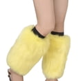 thumbnail image 5 of Milue Women Faux Fur Leg Warmers Boot Covers Vibrant Neon Furry Plush Leggings Cover, 5 of 21
