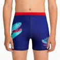 thumbnail image 4 of FcBaudy Children's Elastic Waist Printed Swim Trunks Medium To Large Sizes Sporty Short Cut Flat Front With Swimsuit Set boy polyester swim trunks, 4 of 6
