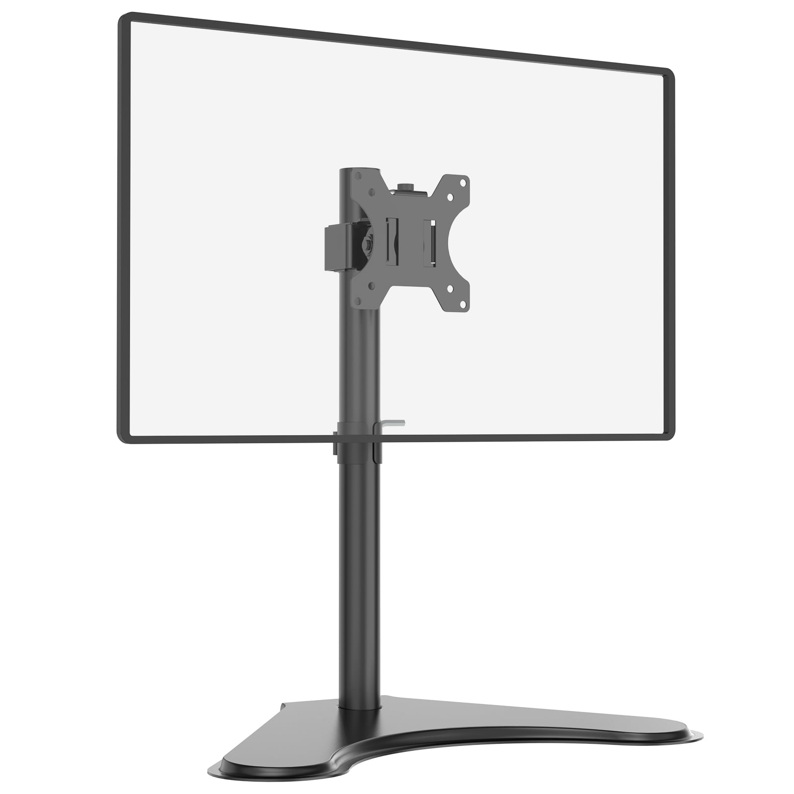 WALI Single Monitor Stand, Free Standing Desk Stand with VESA 75 to 100