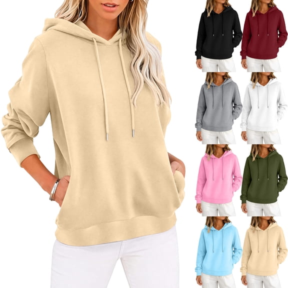 SYwaren Women's Hoodie Sweatshirt Pullover Casual Long Sleeve Winter with Pockets Tops