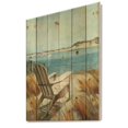 thumbnail image 2 of Designart 'Coastal Chair Relax Beach' Nautical & Coastal Print on Natural Pine Wood, 2 of 4