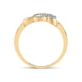 thumbnail image 3 of FB Jewels 10kt Yellow Gold Womens Round Diamond Double Heart Ring 1/20 Cttw Size 7, 3 of 4