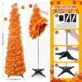 thumbnail image 3 of Ayieyill 5Ft Fall Tree Pop up Pencil Tree Collapsible Maple Tree for Indoor Outdoor Thanksgiving Decorations Autumn Harvest, 3 of 8