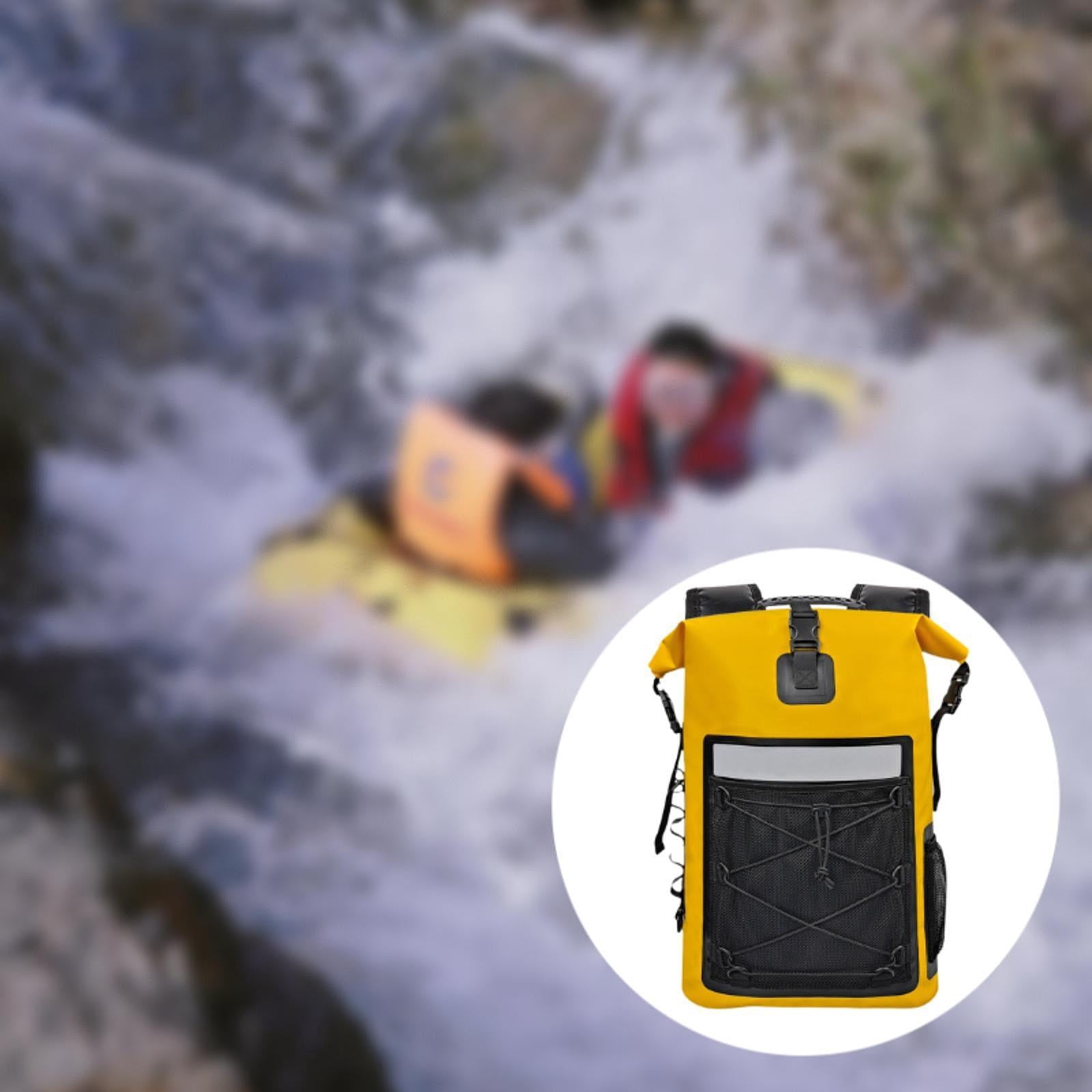 harayaa Waterproof Dry Bag Outdoor Backpack 35L Portable with Shoulder Strap Water Sport Yellow