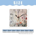 thumbnail image 2 of 10 Inch Wall Clock Battery Operated Square Clock for Office, Kitchen, Outdoor, Living Room,Flowers Watercolor Elaborate, 2 of 4