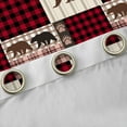 thumbnail image 4 of Manfei Wild Bear Blackout Curtains Set of 2 (52x84 Each),Jungle Animal Window Curtains,Red Patchwork Geometric Plaid Curtains and Drapes For Kids,Ultra Soft Home Decor, 4 of 6