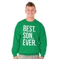 thumbnail image 3 of Best Son Ever Relatives Family Men's Big & Tall Crewneck Sweatshirt Brisco Brands 5X, 3 of 5