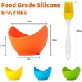 thumbnail image 2 of Egg Poacher, BPA Free Silicone, for Air Fryer, Thickened Stable with Oil Brush, 2 of 4