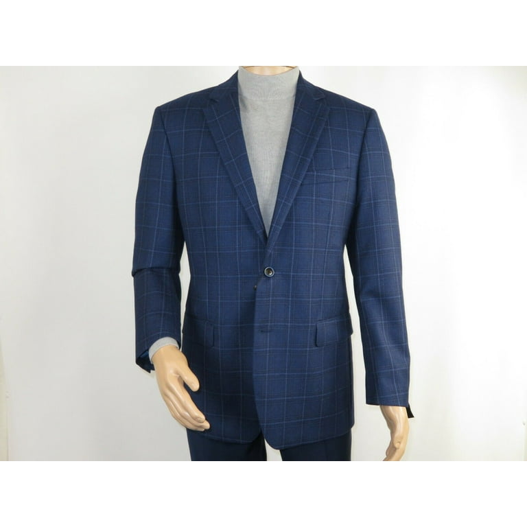 Stafford Mens Water Resistant Midweight Topcoat | Blue | Regular Medium | Coats + Jackets Topcoats | Water Resistant