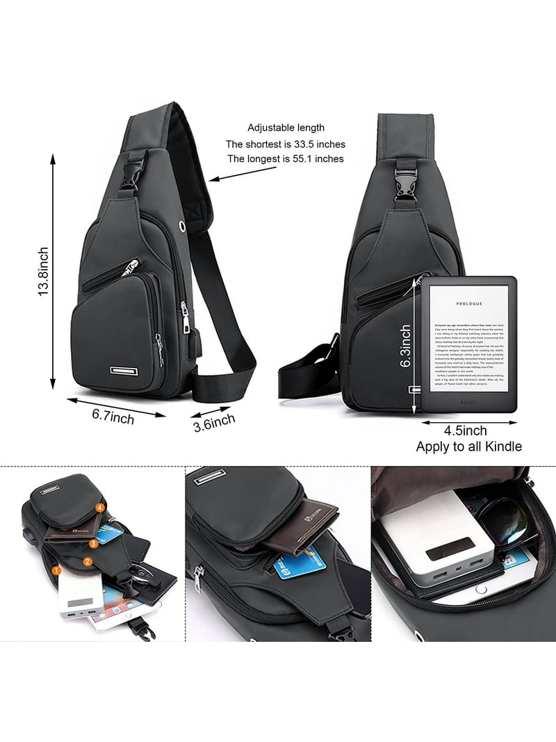 Waterproof Shoulder Sling Bag, Crossbody Backpack for Men  display picture 2