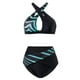 thumbnail image 2 of Traje de baño para mujer Body-fitting Estampado conservador Boxer Split Traje de baño Conjunto de dos piezas OAVQHLG3B Store  lin121212, 2 of 4