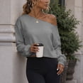 thumbnail image 6 of Msgweeeg Off-Shoulder Pullover Sweatshirt, Lightweight, Women's S-XXXL, 6 of 8