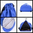 thumbnail image 5 of Drasry Drawstring Backpack Resistant String Bag Swimming Gym Sports Bags (Blue), 5 of 6