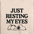 thumbnail image 3 of Resting My Eyes Snoopy  - Ladies French Terry Long Sleeve Shirt, 3 of 6