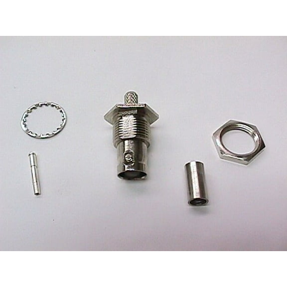 IEC BNCF-RG58-PL-MT BNC Female Bulkhead Coax Connector for RG58 Plenum