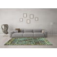 thumbnail image 3 of Ahgly Company Indoor Rectangle Abstract Light Blue Modern Area Rugs, 2' x 3', 3 of 4