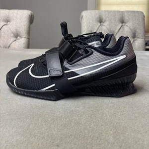 Nike Romaleos 4 'Black White' Weightlifting Shoes Men's Size 9.5 Nike Romaleos 4 'Black White' Weightlifting Shoes Men's Size 9.5