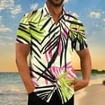 thumbnail image 2 of ZCFZJW Mens Hawaiian Shirts Short Sleeve Casual Button Down Tropical Beach Shirt Big and Tall Regular Fit Comfy Holiday Vacation Tees Tops Multicolor#12 XL, 2 of 4
