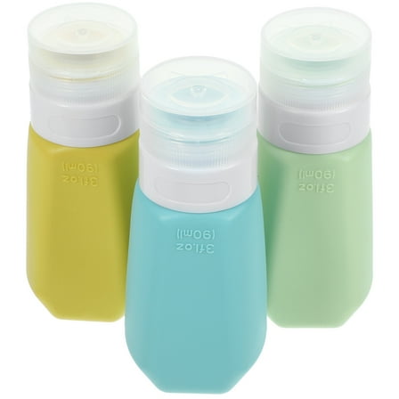 3 Pcs Silica Gel Bottle Shampoo Travel Size Containers Toiletry Empty Bottles for Toiletries Silicone Hand Soap