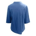 thumbnail image 4 of Hiiyo T-Shirt Femme Manches 3/4 Col Rond T-Shirt Ample Décontracté, Tailles G, 4 of 4
